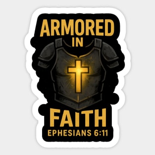 Armored in Faith Sticker